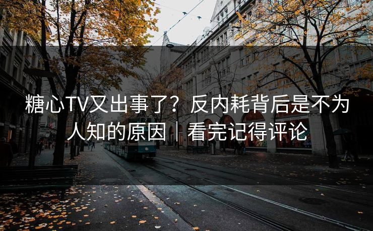 糖心TV又出事了？反内耗背后是不为人知的原因｜看完记得评论