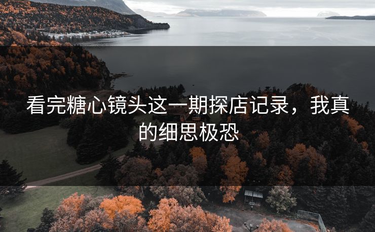 看完糖心镜头这一期探店记录，我真的细思极恐