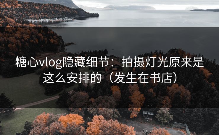 糖心vlog隐藏细节：拍摄灯光原来是这么安排的（发生在书店）
