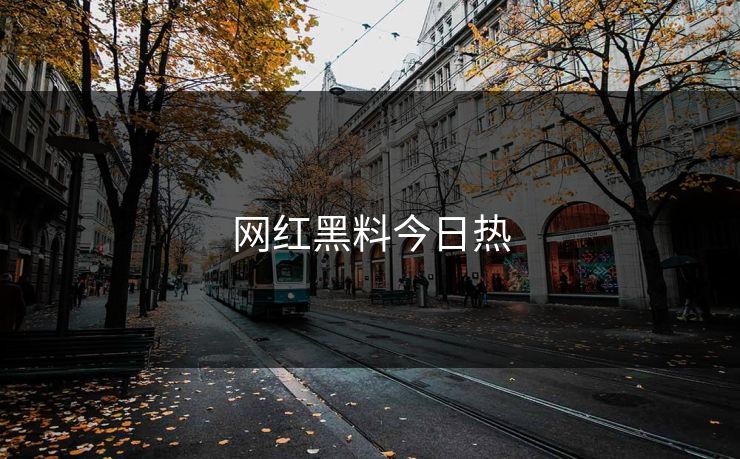 网红黑料今日热