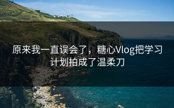 原来我一直误会了，糖心Vlog把学习计划拍成了温柔刀